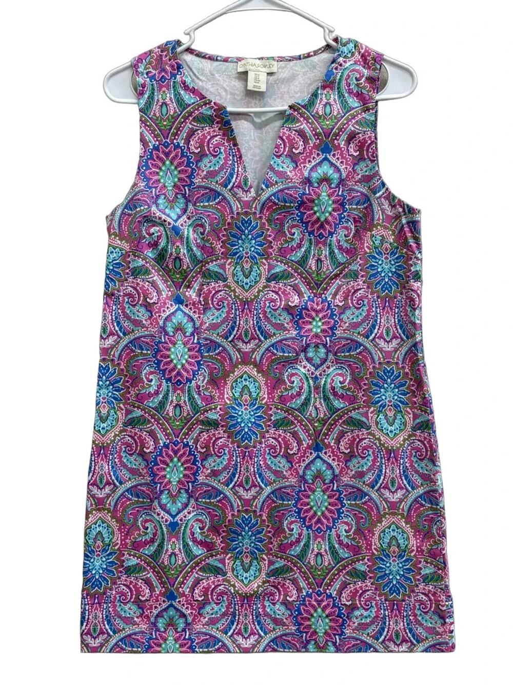 Cynthia Rowley Paisley Print Shift Dress Pink